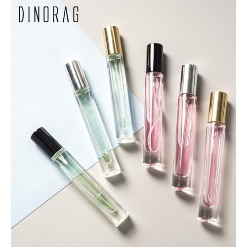 5PC Perfume Spray Bottling Travel Glass Crystal Perfume Bottle Transparent 10ml Liquid Dispens Cosmetic Empty Bottle Wholesale