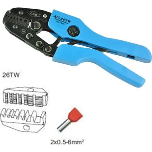 AN-26TW terminal crimping tool for cable end 2 * 20-10 AWG crimping pliers tip pliers casing