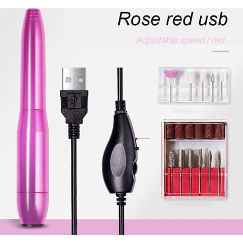 Electric Nail Drill Machine 20000 RPM Manicure Machine Set USB Charging Mill Cutter for Manicure Nail File Pedicure Tools