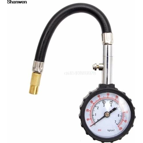 Car Truck Auto Motor Tyre Tire Air Pressure Gauge Dial Meter Tester 0-100PSI