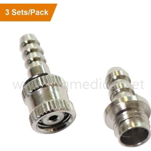 Free shipping Female&Male Screw Connector Metal Connector NIBP Cuff Air Hose Connector 3 Set/Pack