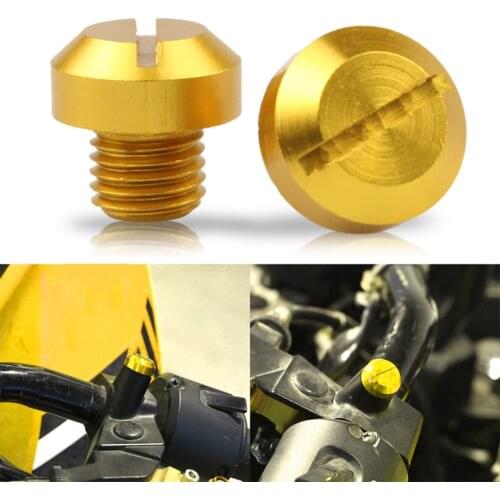 Motorcycle M10X1.25 Mirror Hole Plugs Bolts 1Pair Aluminum Screws Bolts for Honda Yamaha Suzuki Kawasaki KTM Motor Accessories