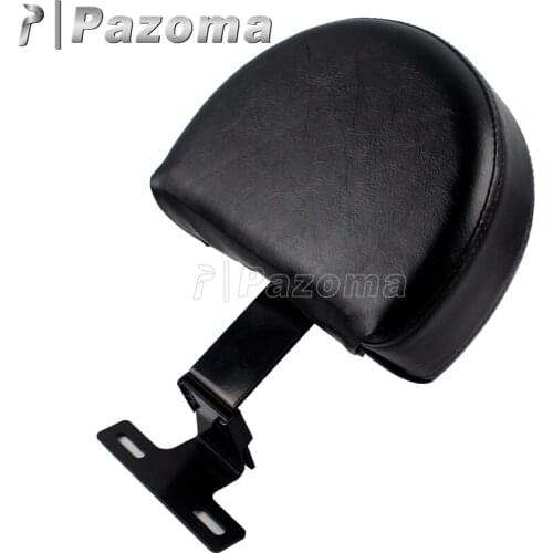 Black Motorbike Adjustable Plug-In Driver Rider Backrest for Harley Softail with Stock Seats 1993-2006