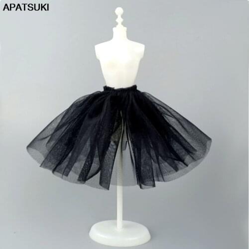 Black Petticoat Crinoline For Barbie Doll Slip Ballet Dress Underskirt Clothes Outfits 1/6 BJD Dollhouse Accessories DIY Toys