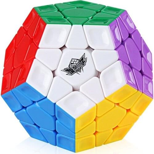 Cyclone Boys 3x3 Megaminx Stickerless Fast Speed Cube Dodecahedron Magic Cube Puzzle Toy Pack With Color Box 1pcs ABS