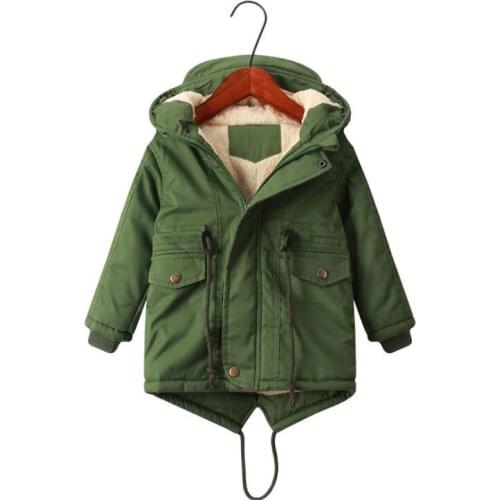 2-9Y Winter Warm Children Down Jacket For Girls Winter Coat Cotton Overall for Boy Clothes Kids Down & Parkas Hooded Outwear