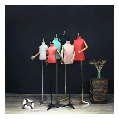 Hot Sale Style Fabric Color Child Model Fiberglass Mannequin Child Fabric Cover Hot Sale