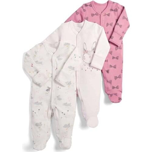 Baby Girl Sleepsuits 3pcs/lot Baby Rompers Newborn Romper Roupa De Bebes 0-12m Long Sleeve Autumn Winter Clothes Warm Jumpsuit
