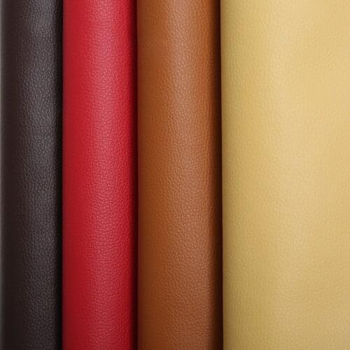 Litchi PU Leatherette Faux Leather Fabric Synthetic For Sewing Bow Bag Brooches Sofa Car DIY Hademade Material A4 Sheets