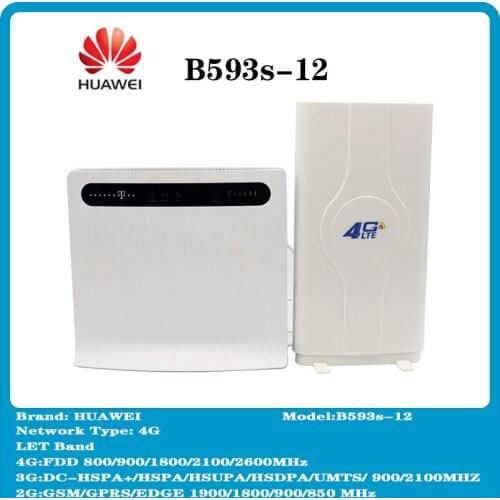 Unlocked Used 4G Routers Huawei B593 4G LTE CPE Wireless Router with Antenna 4G CPE Router with SIM Card Slot PK E5186 B525 B52