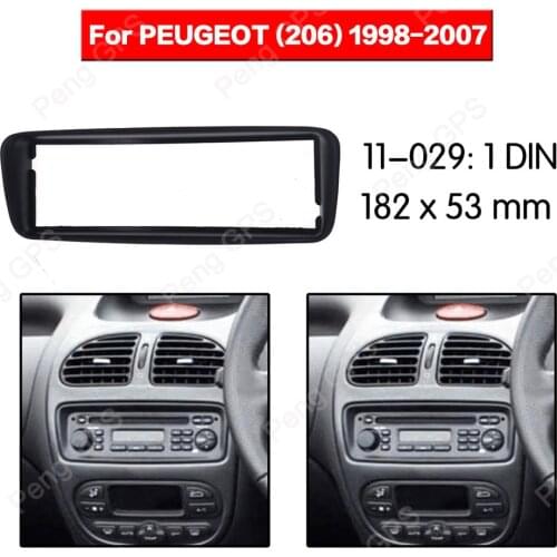 1 din Car Radio stereo Fitting installation fascia For PEUGEOT (206) 1998-2007 Stereo Frame Fascias Panel Facia DVD Dash Bezel