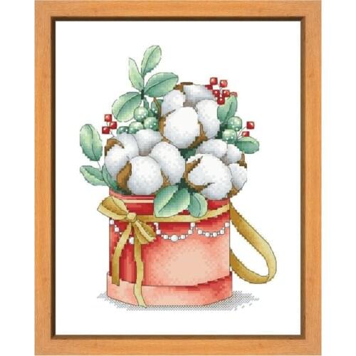 Winter Bouquet cross stitch kits plants aida fabric 18ct 14ct 11ct white counted cotton thread embroidery kits DIY craft set