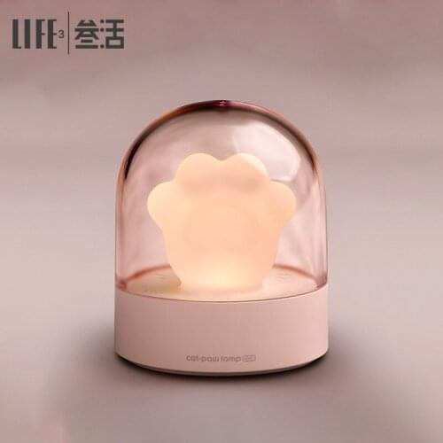 LED Silicone Night Light Touch Sensor Cat Claw Bedside Wall Lamp For Children Baby Kids Light Gift USB Charging Pat Light