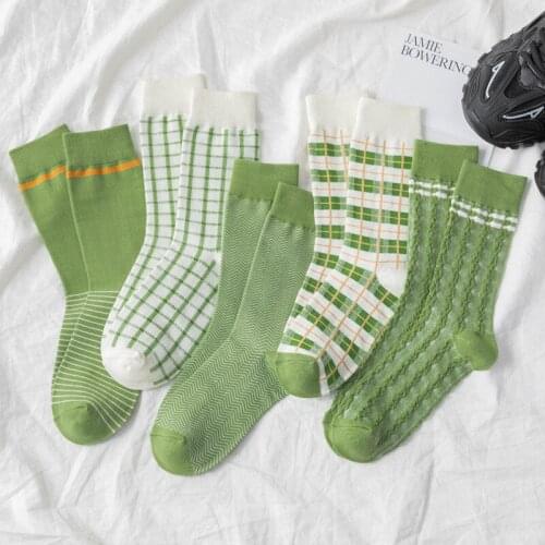 New Japanese girls cute funny kawaii short socks matcha tide socks spring summer ins Harajuku style green cotton socks women