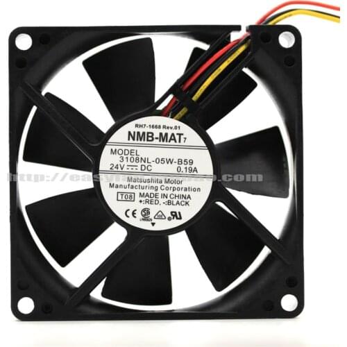 New original NMB 3108NL-05W-B59/B50 24V 0.19A 8020 8cm inverter copier cooling fan