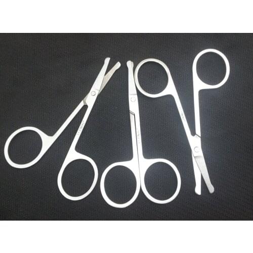 2pcs Stainless Steel Makeup Scissors Eyebrow Scissor Cut Manicure Eyebrow Eyelashes Nose Hair Removal Facial Trimming Tools