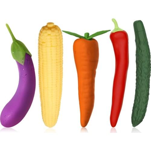 G-Spot Clitoris Vagina Massager Sex Toy Vegetable Cucumber Pepper Carrot Corn Vibrator Dildo For Women Masturbator Adult Toys