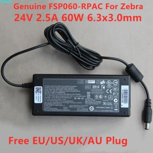 Genuine Zebra FSP060-RPAC 24V 2.5A 60W AC Switching Power Adapter For GK420 GX420D GX420T GK420D P1028888-006 Printer Charger