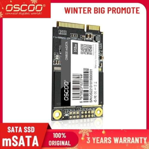Oscoo Internal Msata Interface SSD Hard Drive MLC Chips + SM2246XT Controllor 128GB 256GB