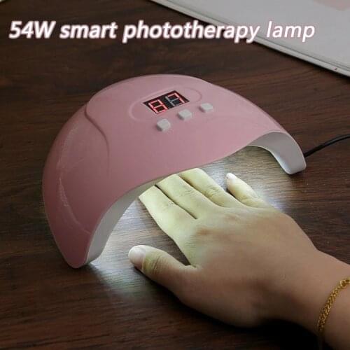 Pink UV LED Nail Lamp 54w Professional Nail Dryer Gel Polish Light for Fingernail Toenail FPing