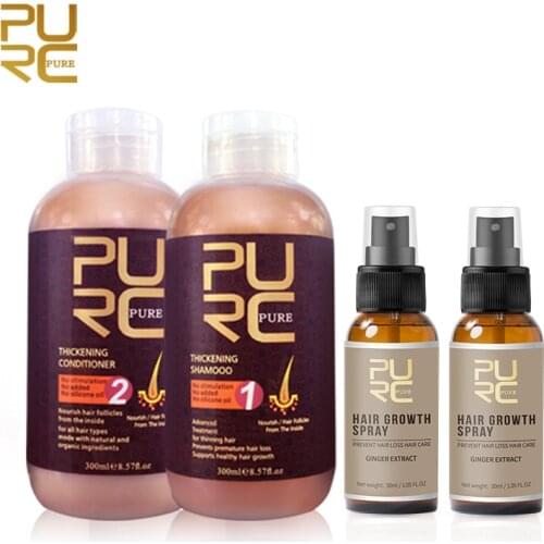 300ml Hair shampoo and conditioner for hair growth and hair loss prevents for men and women and 2pcs Hair Growth Spray