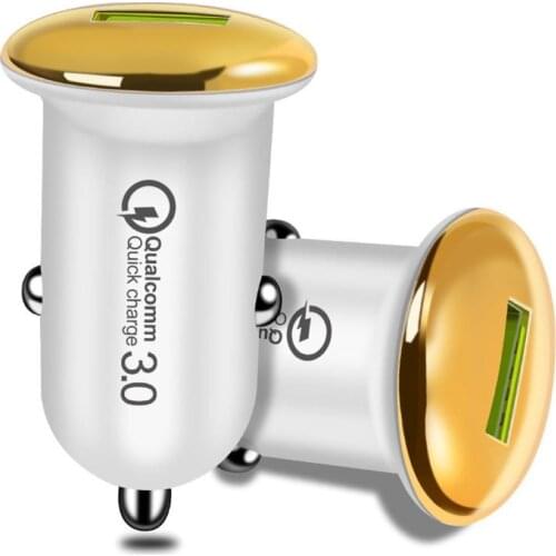 QC 3.0 Mini Portable Single USB Port Fast Charging Car Charger for Phone/Laptop Single USB Port Car Charger Phone Charger
