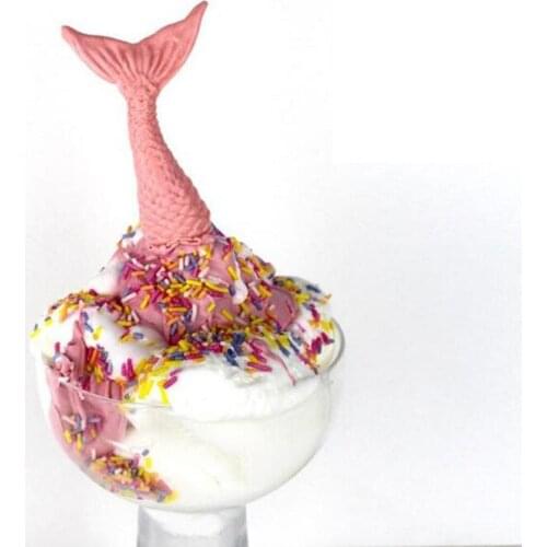 DIY Epoxy Resin Fish Tail Shape Silicone Mold Cake Baking Decoration Chocolate Plaster Crafts Ornaments Fish Tail Silicone Mold