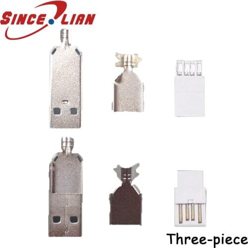 USB plug A male three piece A male plug iron shell plating 24H copper end plating Report plug CONNECTOR Converter adapter