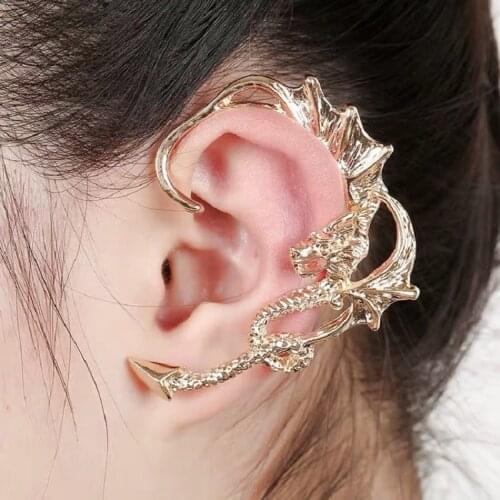 New products exaggerated ear clip dragon ear bone clip snake ear bone clip fashion personality Golden Dragon love couple Earring