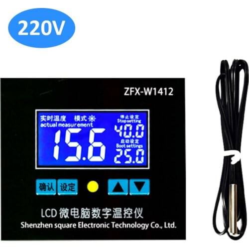 ZFX-W1412 Microcomputer Digital Temperature Controller Intelligent High Accuracy Temp Control Thermostat