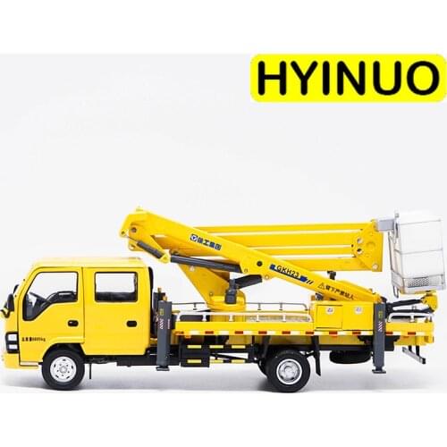 1:35 Diecast Alloy Heavy mechanical Crane Folding Arm Ascending Machines Balance car Engineering Vehicles Metal kids Toys Model