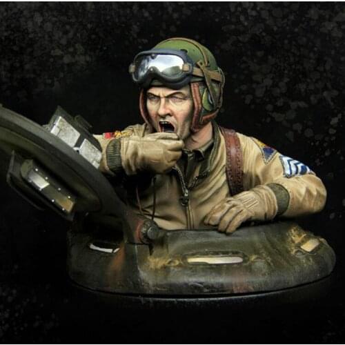 1/9 Scale Unpainted Resin bust US tank commander collection bust