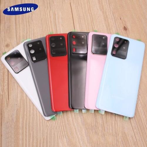 100%Official Samsung Battery Back Cover High Quality Rear Door Housing Replacement Case For Galaxy S20 Ultra With Camera Lens