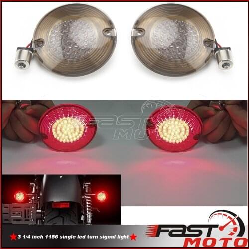 1156 Socket Yellow 3-1/4 '' Turn Semaphore Light Running Light Stop Lamp For Harley Ultra Electra Glide Softail FLSTC FLTR FLHRC