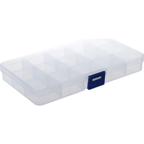 15 Compartments Plastic Storage Plastic Jewelry Box HOT