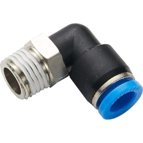 3d Printer PL Elbow Pneumatic Fitting Set 1/4 3/8 1/2 1/8 BSP Male Hose OD 6mm 8mm 10mm 12mm Air Quick Connector Quick Fittings