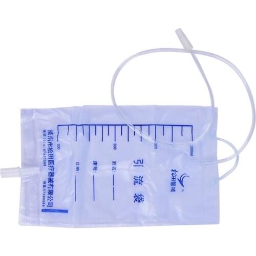 5pcs 1000ML Urine Collector With Urine Medical Latex Sleeve Type Disposable Urine Bag Male Drainage Bag Health Care Products