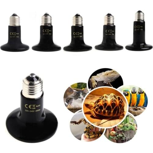 50/75/100/150/200W Pet Reptile Breeding Infrared Ceramic Heater Light Lamp Bulb