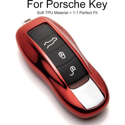 6 Colors TPU Car Key Cover Case For 2019 Porsche Panamera 987 Cayenne 958 Boxster 986 996 911 997 Key Chain Ring Shell Styling