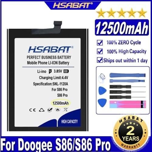 HSABAT BAT20ZN1308500 12500mAh Battery for DOOGEE S86 / S86 Pro Batteries