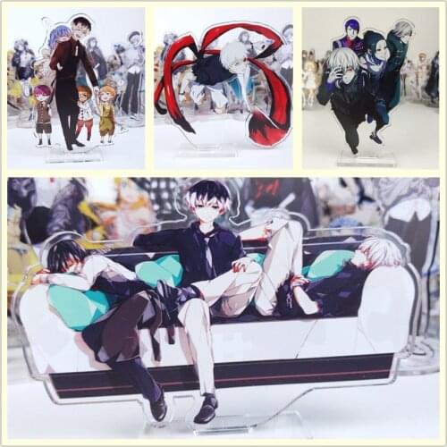 Anime Tokyo Ghoul figure acrylic toy Kaneki Ken Kirishima Touka Rize stand model doll double-side 15cm for gift