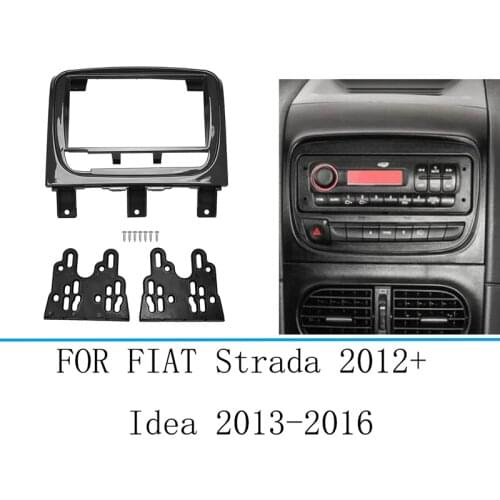 Car Stereo Radio Fascia Dash Panel 2 Din Frame for FIAT Strada 12+/Idea 13-16
