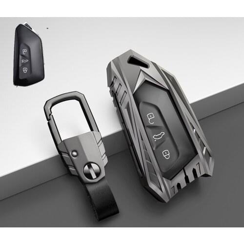 Car Zinc Alloy Key Case Holder Cover For Volkswagen Golf 8 Mk8 2020 Skoda Octvia 3 5/4/3Buttons Auto Styling