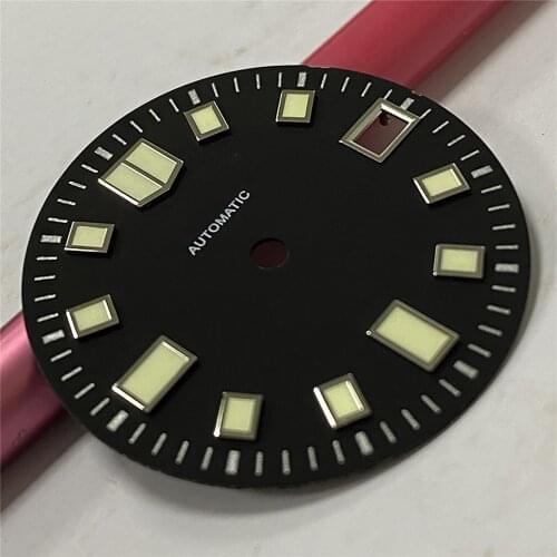 28.5mm Watch Dial w/C3 Luminous Dial for NH35A Diving Watch Movement Accessories Repair Part