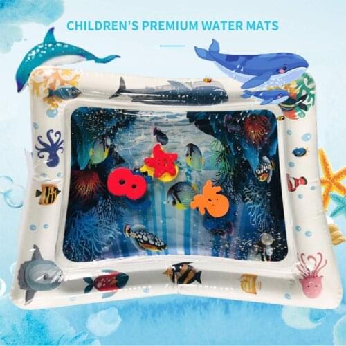 Baby Kids Water Play Mat Inflatable Infant Tummy Time Playmat Toddler for Baby Fun Activity Play Center Baby Toddler Toys 2020