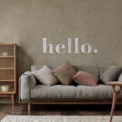 DIY TV Background Room Stickers Wall Stickers Letters Mirror Wall Sticker Wall Decor bedroom Bathroom Home Decoration