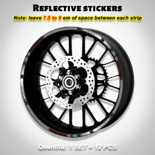 For DUKE 125 250 390 790 1290 12 X Thick Edge Outer Rim Sticker Stripe Wheel Decals
