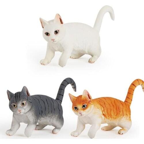 Simulation Cat Toys Kids Childrens Pet Model Figure Animal PVC Action Figures Funny Toy Gift Doll Home Decoration Cats figurine