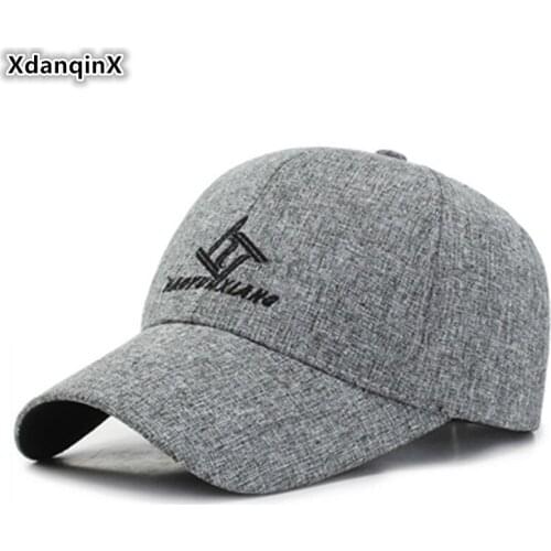 XdanqinX Adjustable Size Mens Cotton Baseball Caps Simple Fashion Letter Hats Youth Student Hat Womens Ponytail Sports Cap