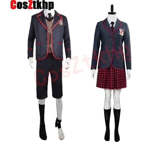 2021 New The Umbrella Academy Cosplay Costume Diego Number Five School Uniform Set Allison Halloween Party Costumes